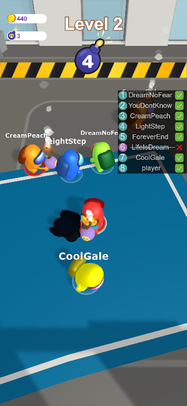 Throw The Bomb Game Screenshot - Bomb passing gameplay