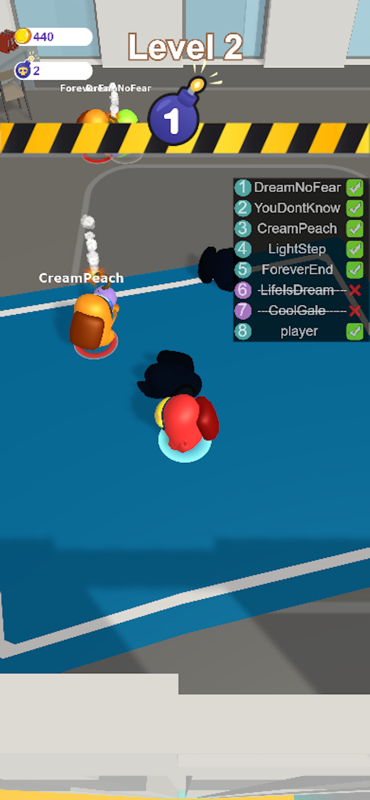 Throw The Bomb Game Screenshot - Player holding bomb